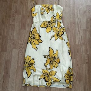 modcloth stop and wear the flowers satin dress size 0